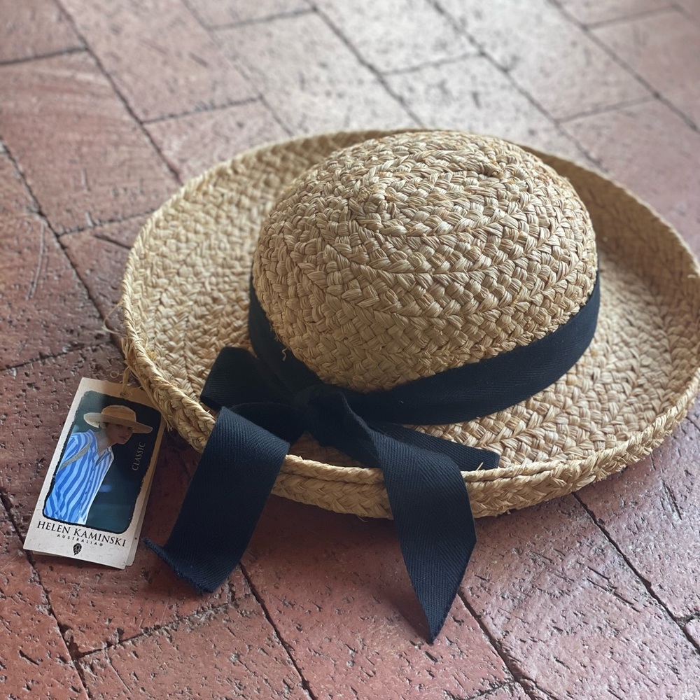 Helen Kaminski NWT Classic Raffia Hat, OS - Picture 2 of 7